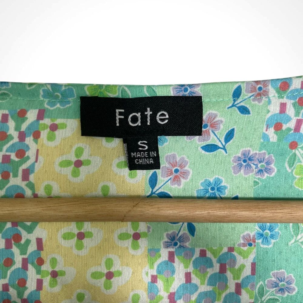 Fate Boho Pastel Patchwork Floral Blouse - Picture 10 of 11